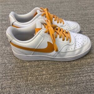 Nike White and Gold Sneakers